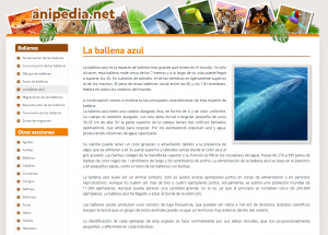 Aspecto inicial del post sobre ballena azul